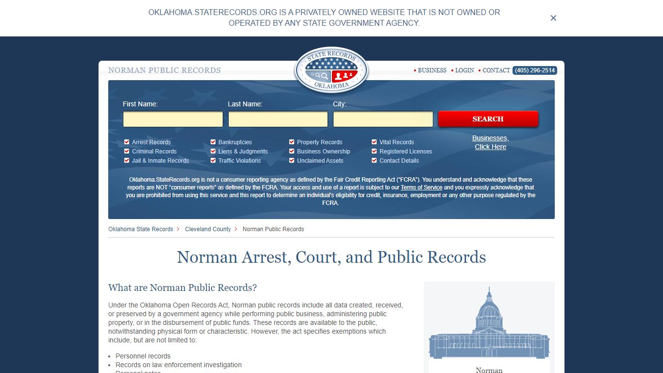 Norman Arrest and Public Records | Oklahoma.StateRecords.org